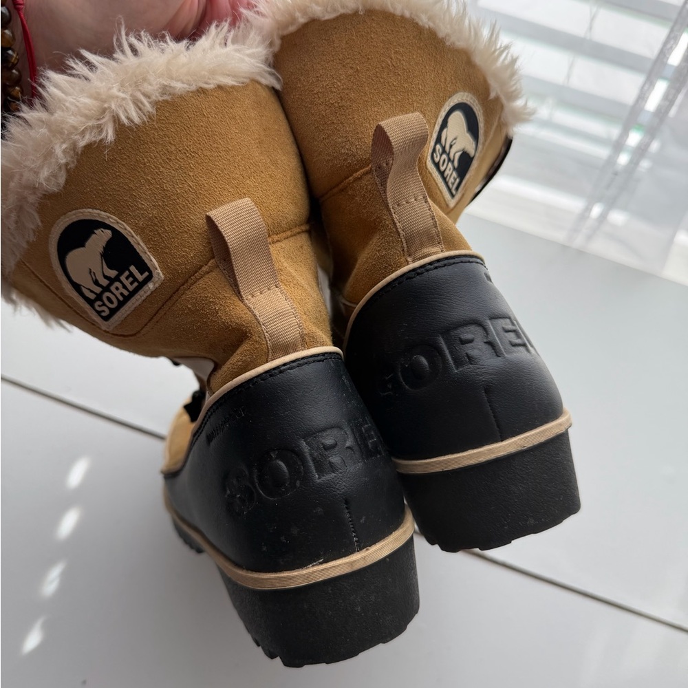 Sorel Leather Fur-Lined Boots - Picture 3 of 12
